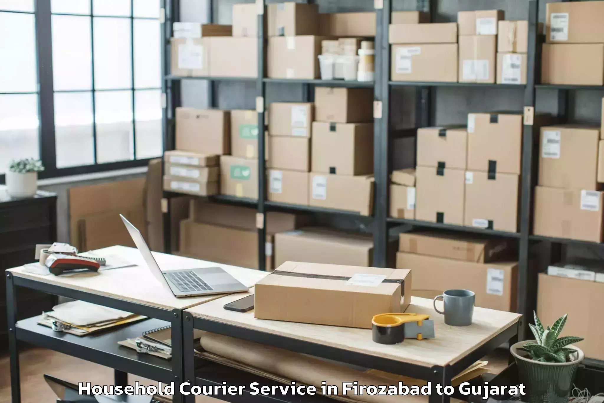 Get Firozabad to Patdi Household Courier